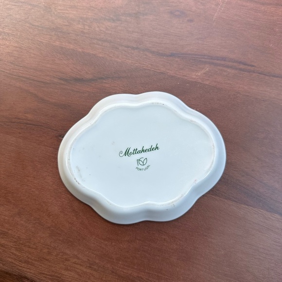 Mottahedeh Portugal Porcelain Trinket Dish My Heart I Cannot Range Quote - Picture 5 of 6